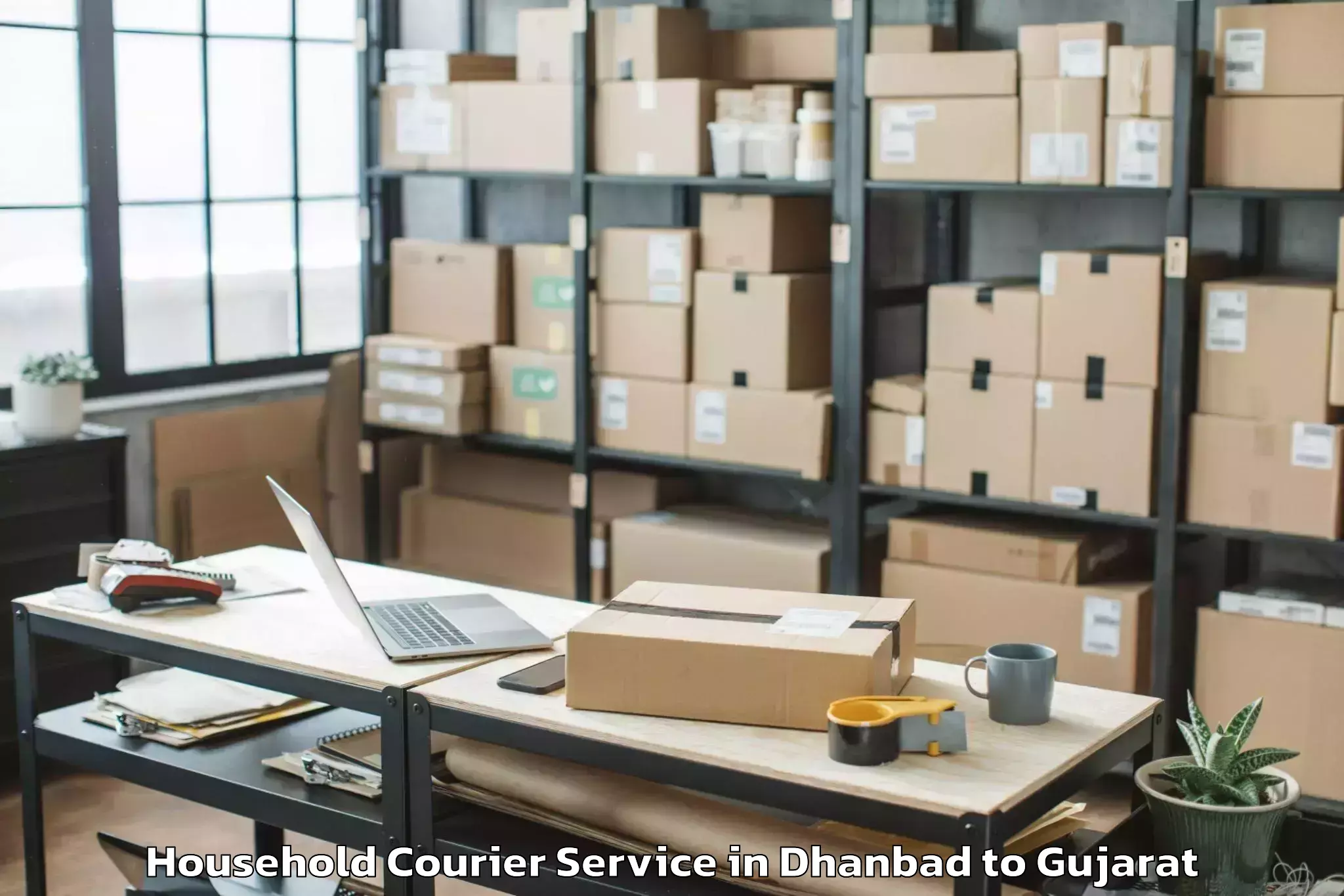 Comprehensive Dhanbad to Himatnagar Household Courier